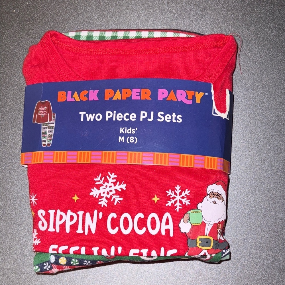 Red Kids Pajama Set M (8)